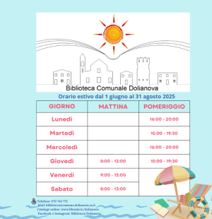 Locandina avviso orario estivo